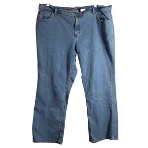 Denim & Co Jeans Blue SZ 24W Modern Waist Stretch Boot Cut Med Wash Zip Pockets